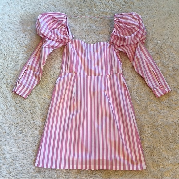 Mr. Larkin Penelope Dress in Pink Stripe - Size Small - Picture 6 of 11